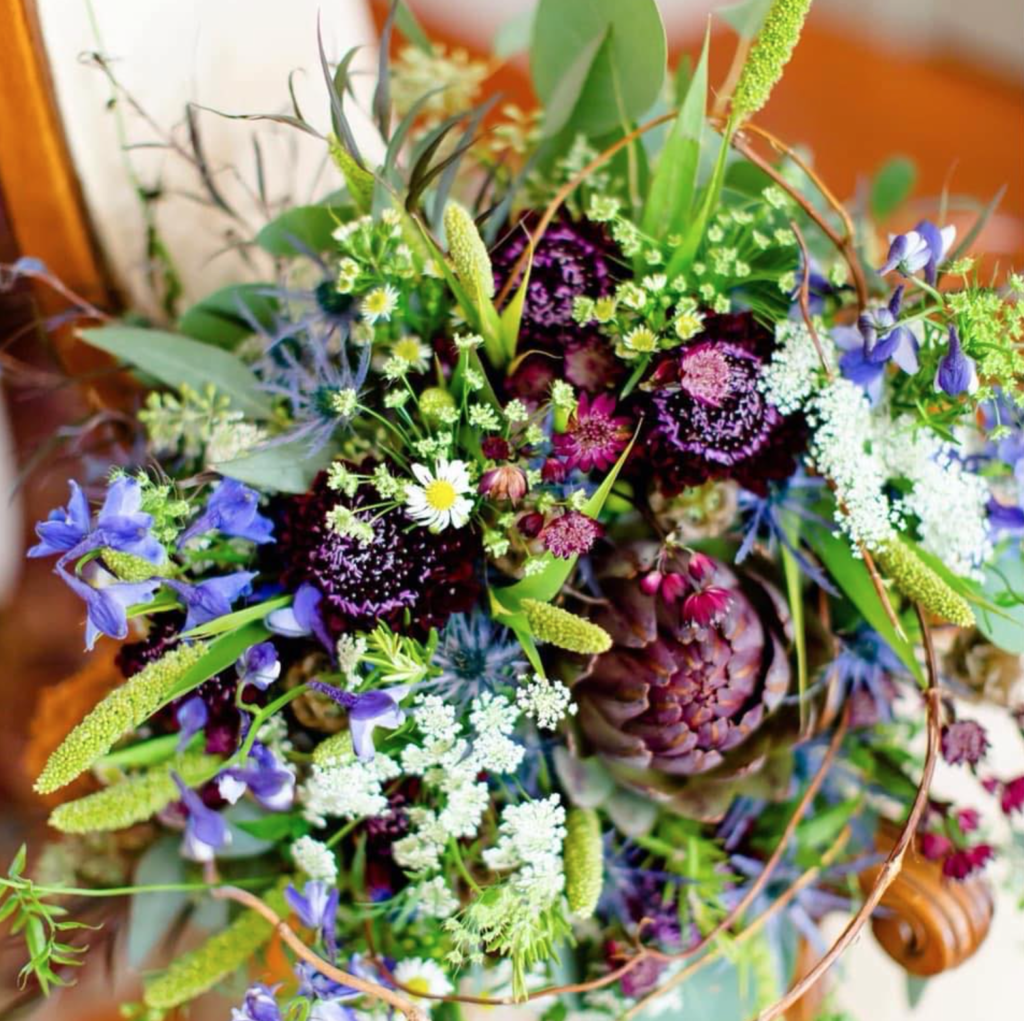 fall organic bridal bouquet by Butera The Florist